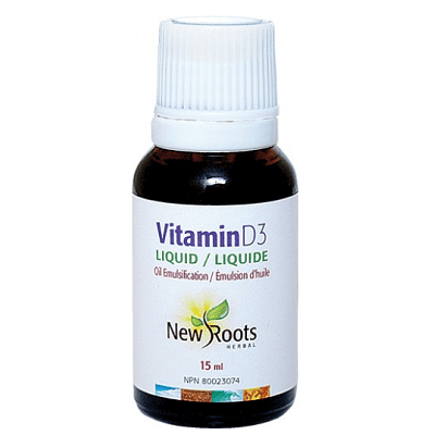 Expires May 2026 Clearance New Roots Herbal Vitamin D3 1000IU per Drop 15 ml