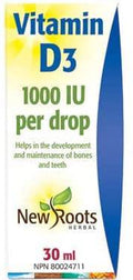 New Roots Herbal Vitamin D3 1000IU per Drop - YesWellness.com