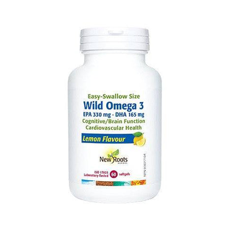 New Roots Herbal Wild Omega 3 EPA 330 mg  DHA 165 mg 60 Softgels - YesWellness.com