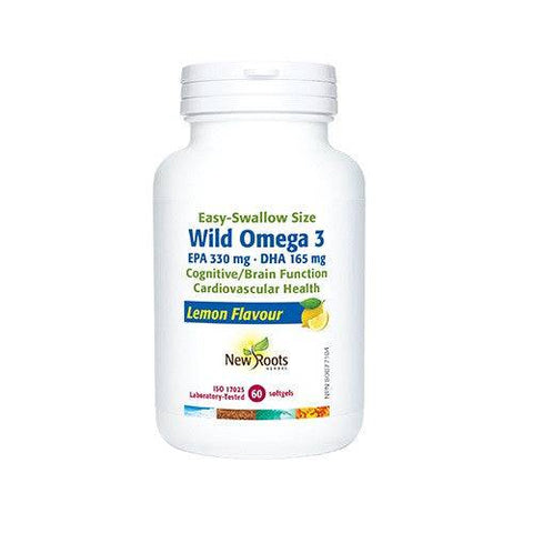 Expires June 2026 Clearance New Roots Herbal Wild Omega 3 EPA 330 mg  DHA 165 mg 60 Softgels