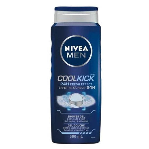 NIVEA Men Cool Kick Shower Gel 500mL - YesWellness.com