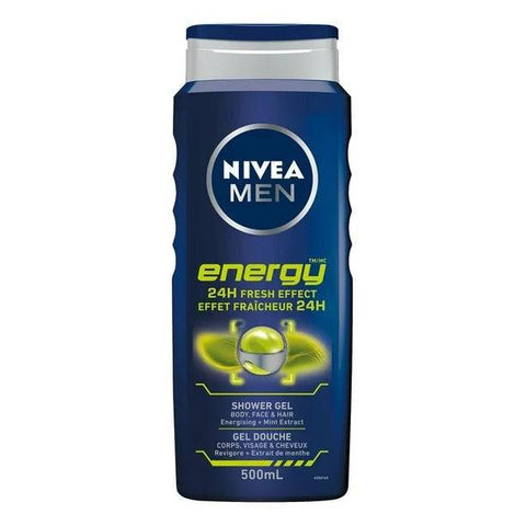 NIVEA Men Energy Shower Gel 500mL - YesWellness.com