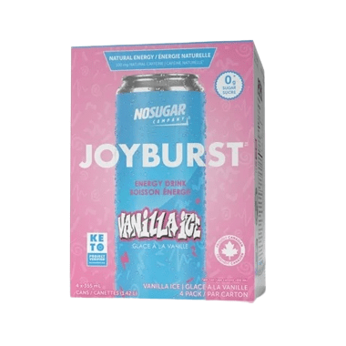 No Sugar Company Joyburst Energy Drink Vanilla Ice 4 x 355mL - YesWellness.com