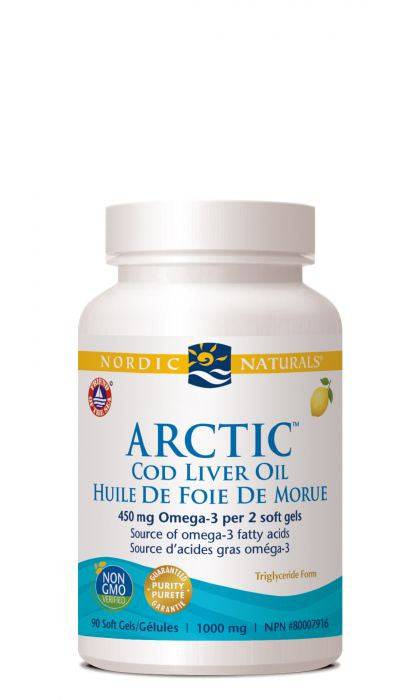 Nordic Naturals Arctic Cod Liver Oil Great Lemon Taste 90 soft gels - YesWellness.com
