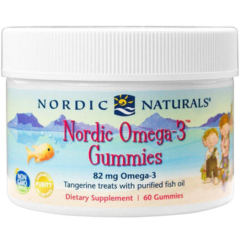 Nordic Naturals Omega-3 Gummies Tangerine Treats with Purified Fish Oil 60 count - YesWellness.com