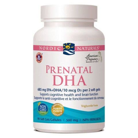 Nordic Naturals Prenatal DHA 500mg 90 soft gels Unflavoured - YesWellness.com