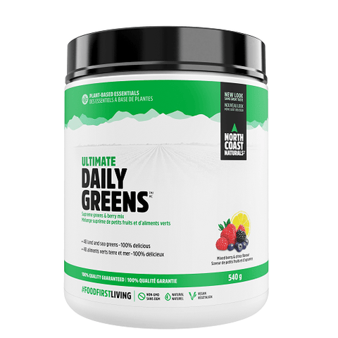 North Coast Naturals Ultimate Daily Greens Mixed Berry & Citrus Flavour - YesWellness.com