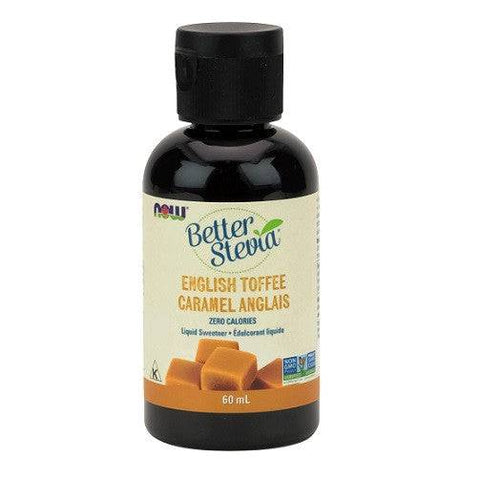 Expires July 2024 Clearance Now Better Stevia Liquid Sweetener 60ml - English Toffee - YesWellness.com