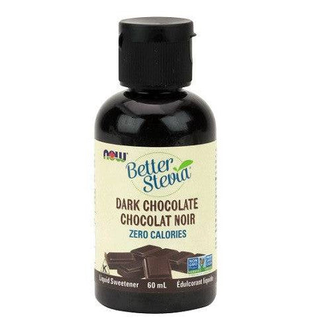 Expires June 2024 Clearance Now Better Stevia Liquid Sweetener 60ml - Dark Chocolate - YesWellness.com
