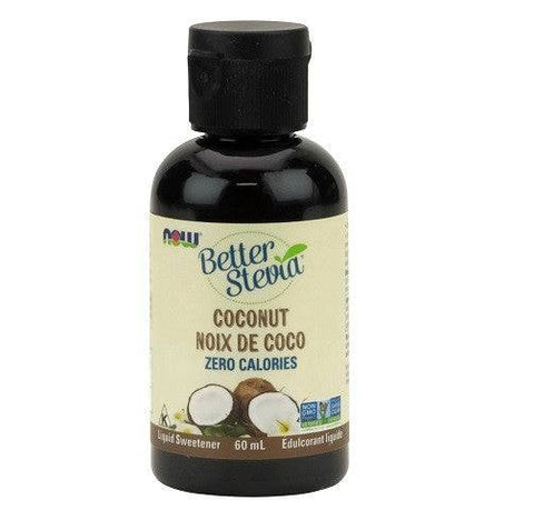 Expires June 2024 Clearance Now Better Stevia Liquid Sweetener 60ml - Coconut - YesWellness.com