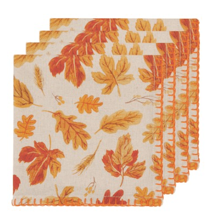 Now Designs Autumn Harvest Printed Napkins Set of 4 - YesWellness.com