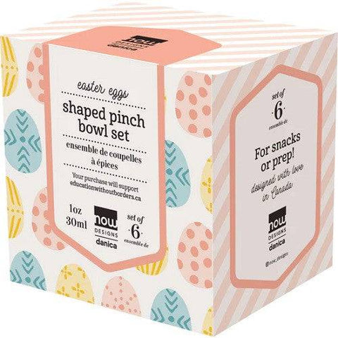 Now Designs Easter Eggs Shaped Pinch Bowls Set of 6 - YesWellness.com