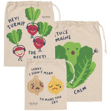 Now Designs Funny Food Produce Bag - Set of 3 - YesWellness.com