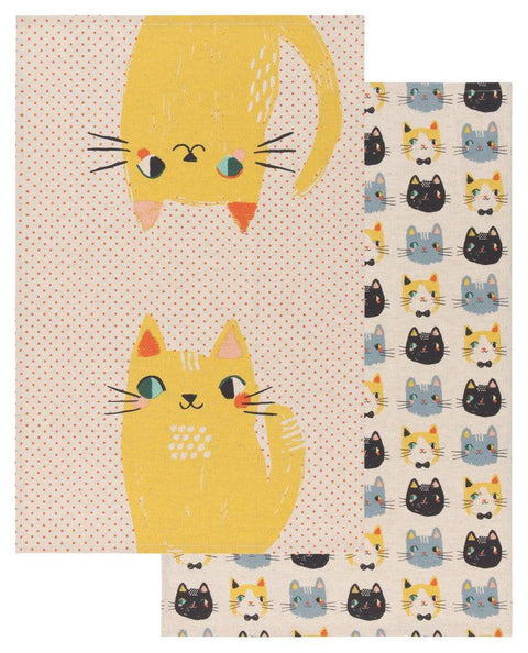 Now Designs Meow Meow Dishtowels Set of 2 - YesWellness.com