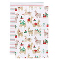 Now Designs Tea Towels Set of 2 - Fa La La La Llama - YesWellness.com