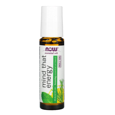 Now Essential Organic Mind That Energy Blend EO Roll-On 10mL - YesWellness.com