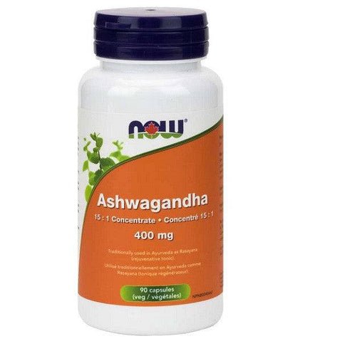 Now Foods Ashwagandha 400mg - 90 veg capsules - YesWellness.com