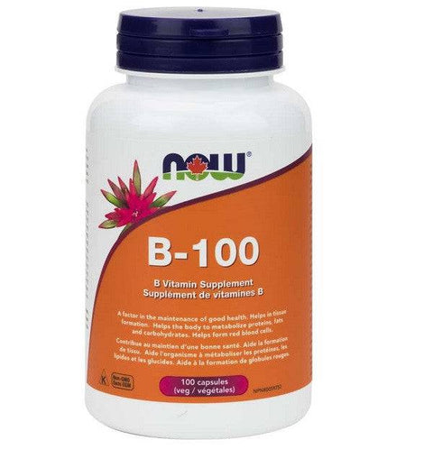 Now Foods B-100 B Vitamin Supplement 100 capsules - YesWellness.com