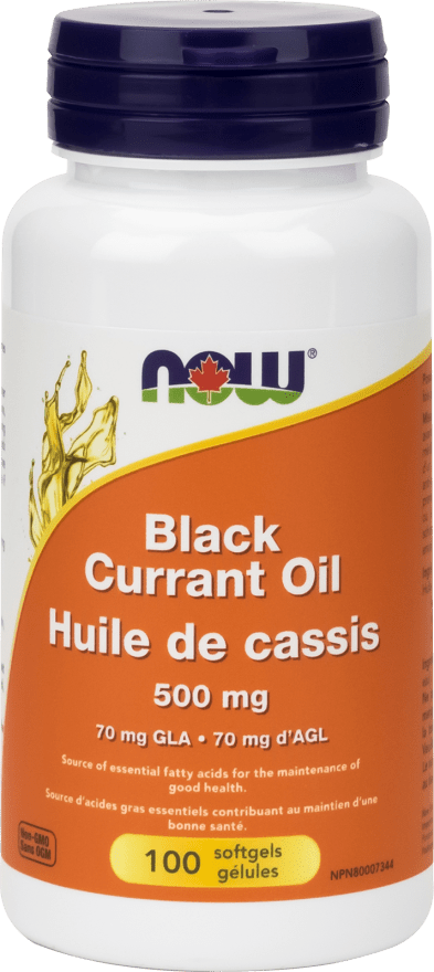Now Foods Black Currant Oil 500mg 100 softgels - YesWellness.com