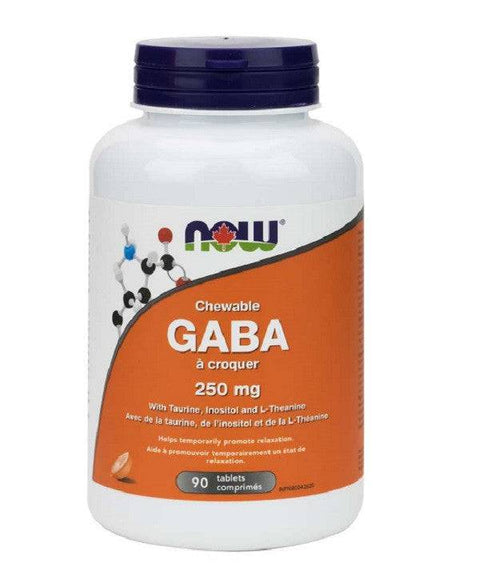 Now Foods Chewable GABA 250mg 90 Tablets - YesWellness.com