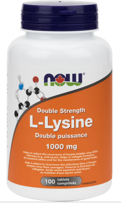 Now Foods Double Strength L-Lysine 1000mg - YesWellness.com