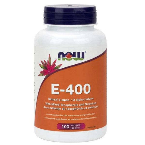 Now Foods E-400 100% Natural Mixed Tocopherols 100 soft gels - YesWellness.com