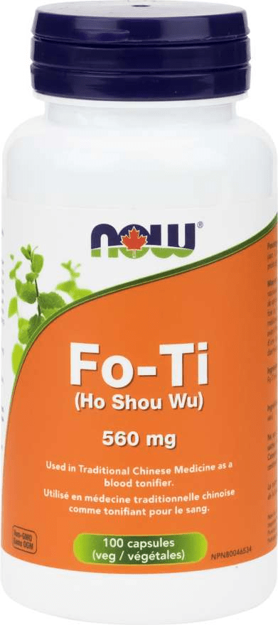 Now Foods Fo-Ti  - Ho Shou Wu 560mg 100 Veg Capsules - YesWellness.com