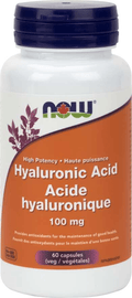 Now Foods High Potency Hyaluronic Acid 100mg 60 veg capsules - YesWellness.com