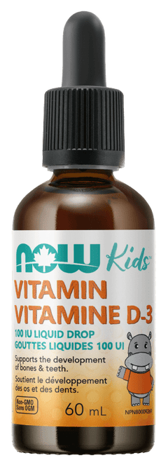 Expires May 2024 Clearance Now Foods Kids Vitamin D-3 100IU Drop Liquid 60 ml - YesWellness.com