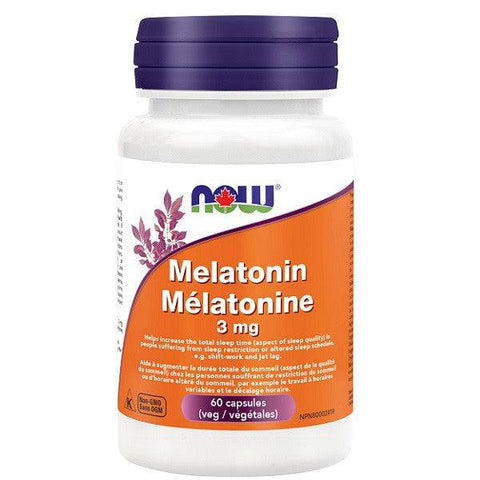 Now Foods Melatonin 3mg Capsules - YesWellness.com