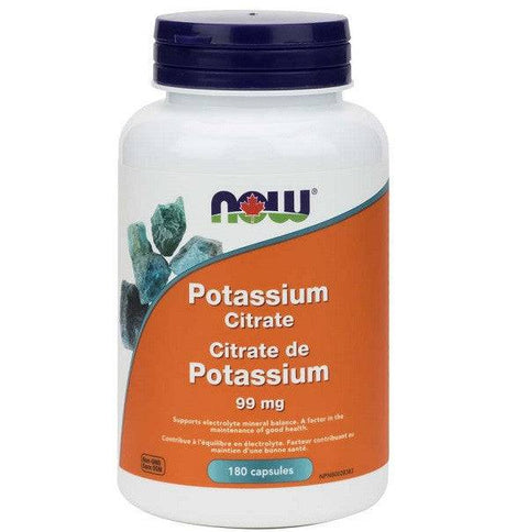 Now Foods Potassium Citrate 99mg - 180 capsules - YesWellness.com