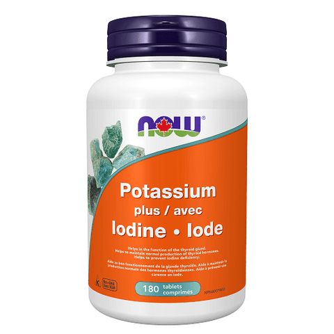 Now Foods Potassium Plus Iodine 225mcg 180 Tablets - YesWellness.com