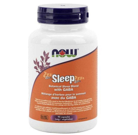 Now Foods Sleep - Botanical Sleep Blend with GABA 90 Veg Capsules - YesWellness.com