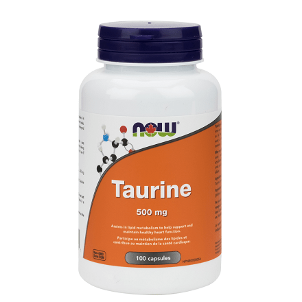 Now Foods Taurine 500mg - 100 capsules - YesWellness.com