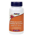 Now Foods Vitamin D-3 & K-2 120 veg capsules - YesWellness.com