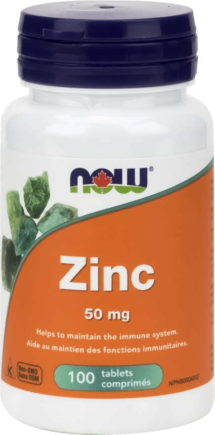 Now Foods Zinc 50mg 100 tablets - YesWellness.com