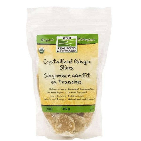 Now Real Food Crystallized Ginger Slices 340 grams - YesWellness.com