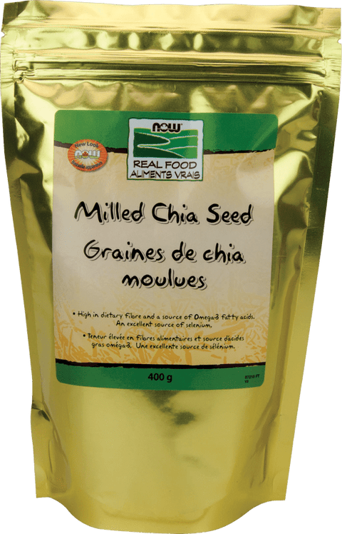 Now Real Food Milled Chia Seed 400 grams - YesWellness.com