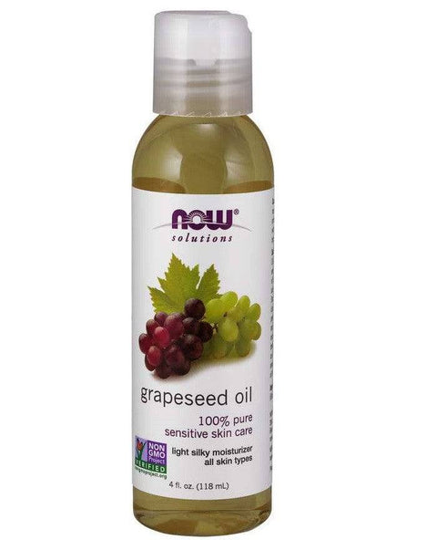Now Solutions 100% Pure Grapeseed Oil 118 mL - YesWellness.com