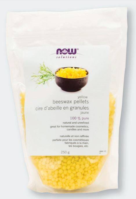 Now Solutions 100% Pure Yellow Beeswax Pellets 250g - YesWellness.com