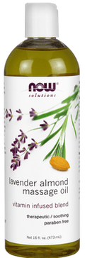 Now Solutions Lavender Almond Massage Oil 473 ml - YesWellness.com