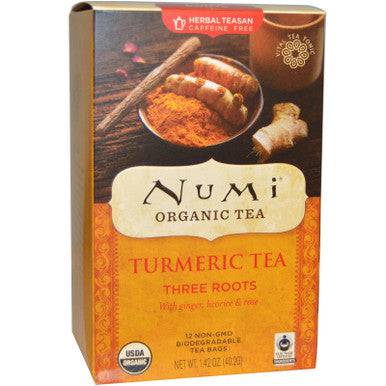 Numi Tea Canada Organic Three Roots Turmeric Tea - 12 Tea Bags - YesWellness.com