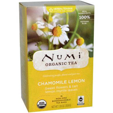 Numi Tea Organic Chamomile Lemon Tea - 18 Tea Bags - YesWellness.com
