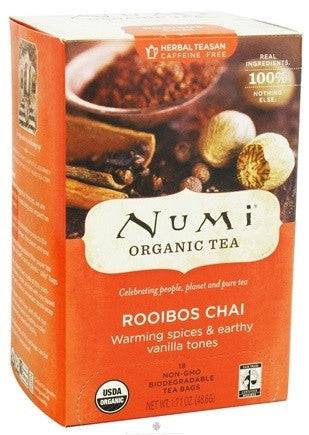 Numi Tea Organic Rooibos Chai Herbal Tea - 18 Tea Bags - YesWellness.com