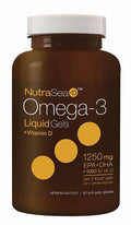 Expires December 2025 Clearance NutraSea+D Omega-3 Liquid Gels + Vitamin D (EPA + DHA 1250mg + 1000IU Vit D) 60 Softgels