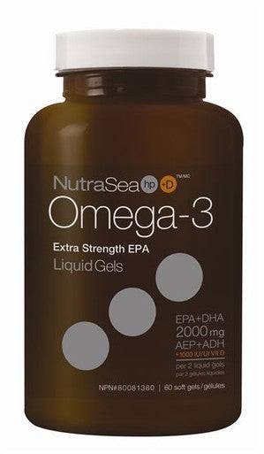 NutraSea hp+D Omega-3 Extra Strength EPA 60 soft gels - YesWellness.com