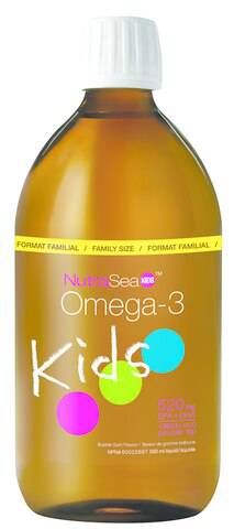 Expires June 2026 Clearance NutraSea Kids Omega-3 Bubble Gum Flavour Liquid 500 mL
