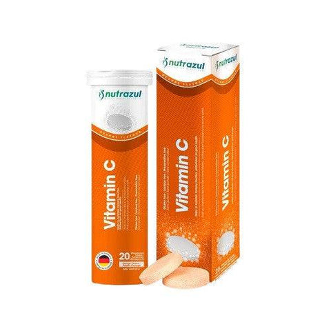 Nutrazul Vitamin C  Effervescent Tablets Orange Flavour - 20 Tablets - YesWellness.com