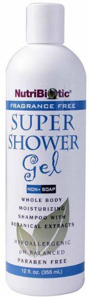 NutriBiotic Fragrance Free Super Shower Gel 355 ml - YesWellness.com