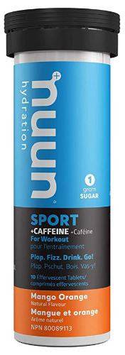 Nuun Hydration Sport +Caffeine Mango Orange 10 Tablets (8 x 52g Box) - YesWellness.com